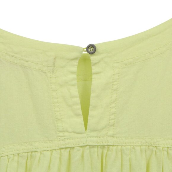 Free People Moon City Oversized Linen Swing Top Minted Lemonade Neon Yellow M - Picture 8 of 8